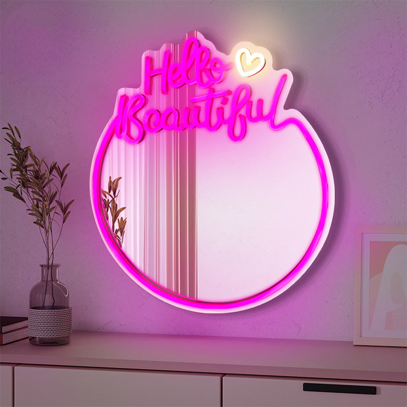 Hello beautiful neon cheapest sign