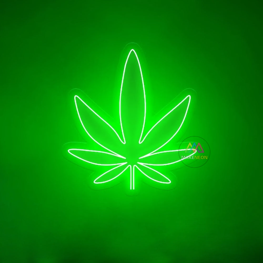 Weed Leaf LED Neon Signs For Business Cannabis Neon Sign