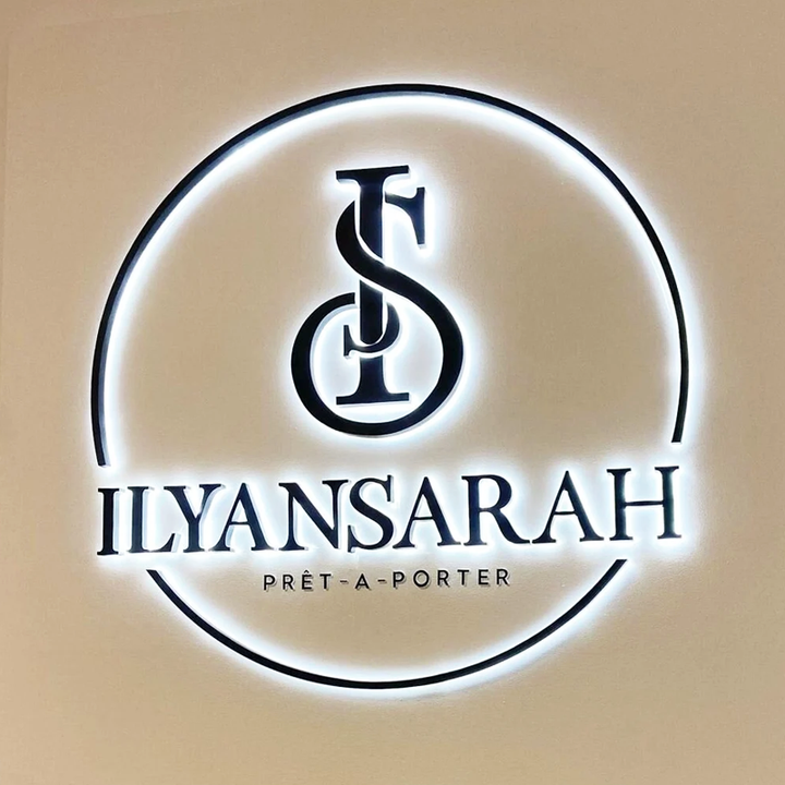 Office Logo 3D Metal Backlit Sign, Personalized Wall Logo Illuminated Metal Sign, 3D Letters Sign For Advertising, Reception