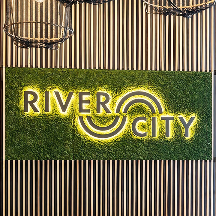 Office Logo 3D Metal Backlit Sign, Personalized Wall Logo Illuminated Metal Sign, 3D Letters Sign For Advertising, Reception