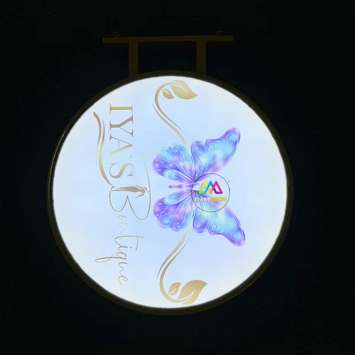 Custom Front Lit Acrylic Face Light Box - Metal Illuminated Light Box Sign with UV Printing