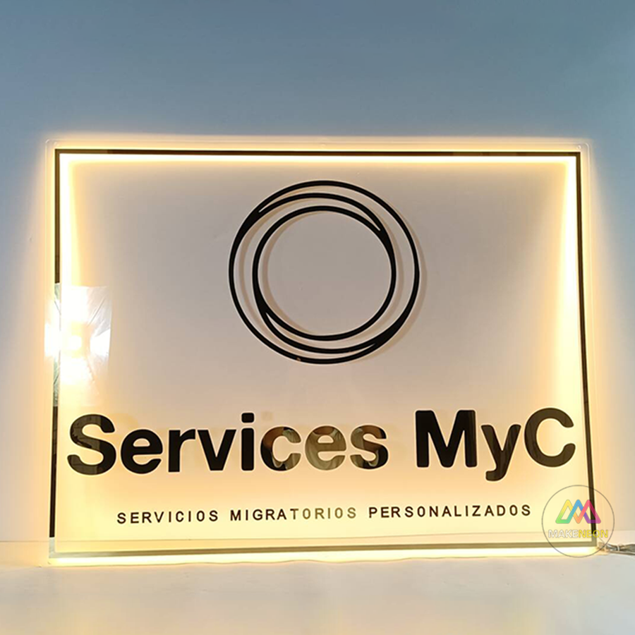 Acrylic Backlit Sign, Business Sign With Custom Led Light and Acrylic Board For Fashion Space