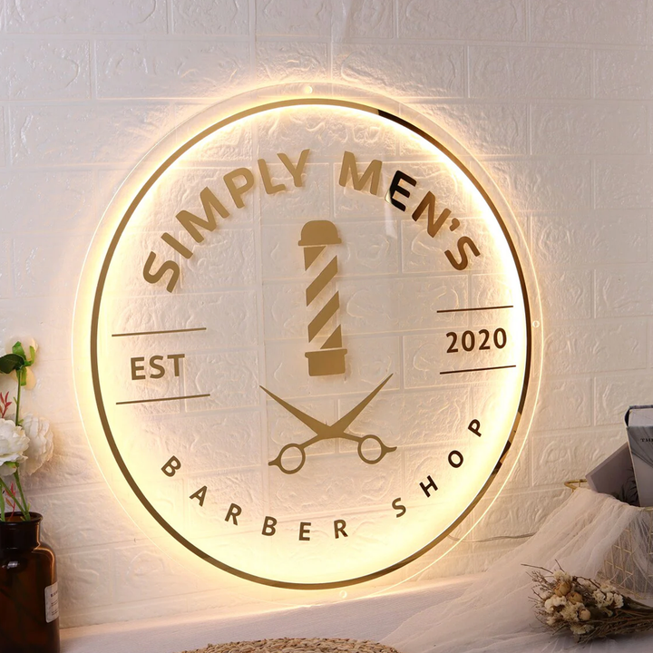 Skin Care Salon Acrylic Business sign, Backlit Floating Logo Sign For Cosmetics Shop Interior Wall Decor