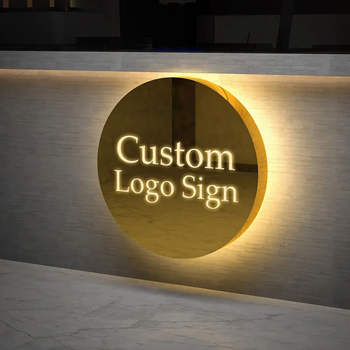 Metal Backlit Light Box, Custom Logo Square Led Metal Backlit Sign For Business